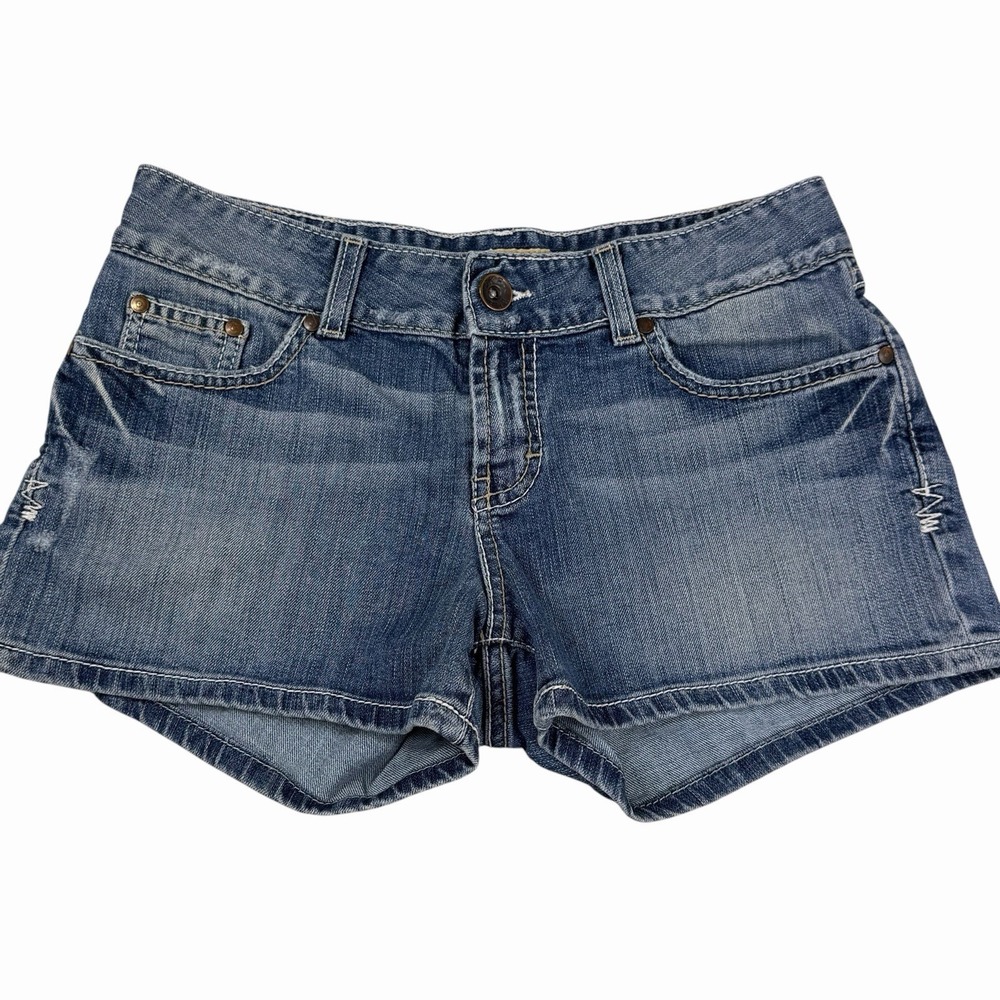 Y2K Buckle BKE‎ Culture Low Rise Stretch Jean Shorts Size 29 Style BKL1529 Booty - Picture 2 of 8